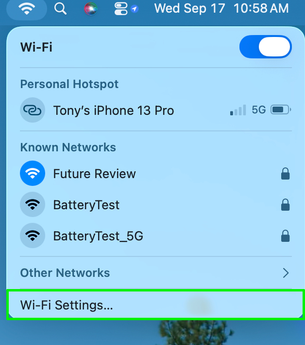 macOS 26 iPhone hotspotting
