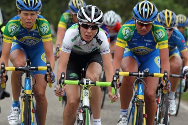 Winner of a stage in 2010, Martine Bras (Dolmans Landscaping Team) in the break