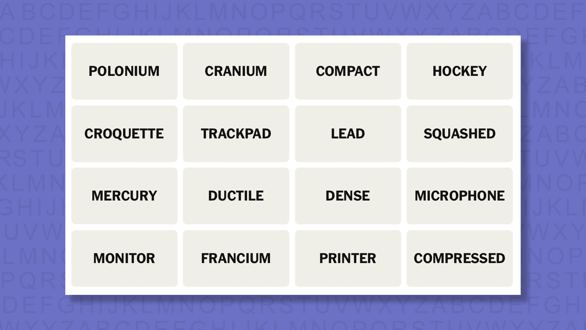 NYT Connections hints for game 1110 on a purple background