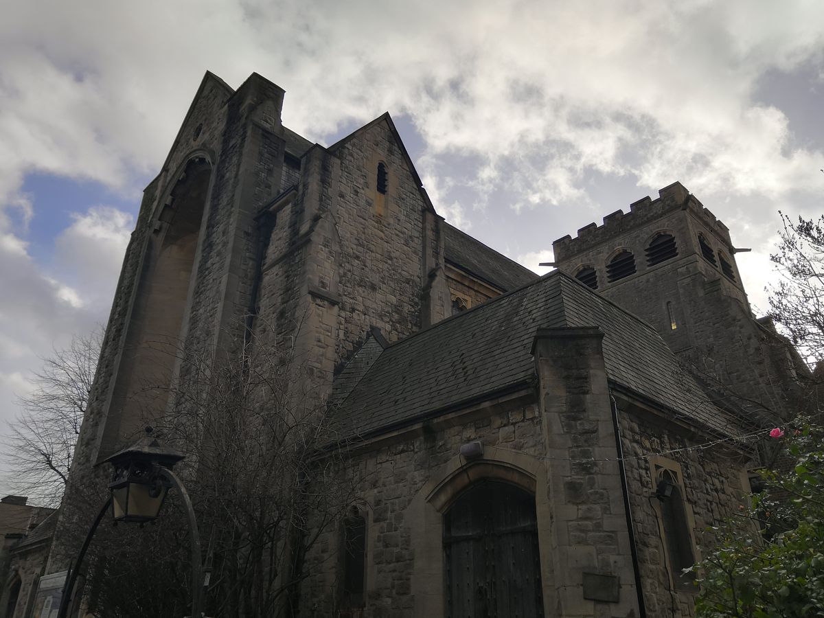 Contrast could be better here, but the dynamic range optimization has made the church look bright enough despite the bright-but-cloudy sky.