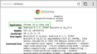 WebGL Chrome Version