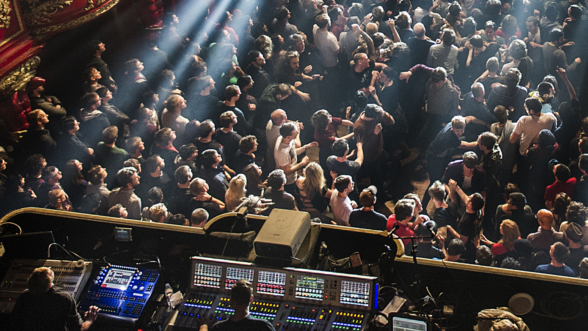 A crowd at a prog gig