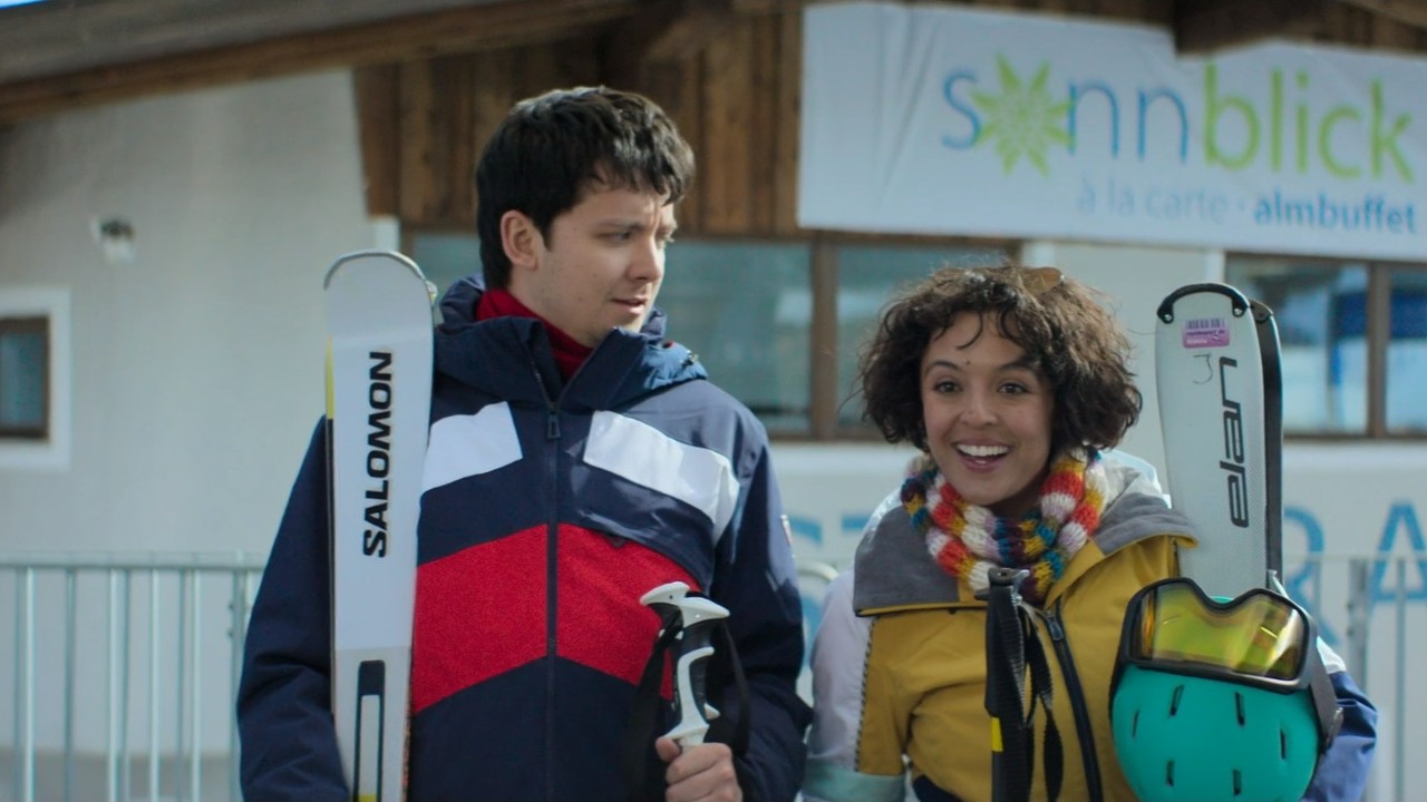 Cora Kirk and Asa Butterfield in Your Christmas or Mine 2