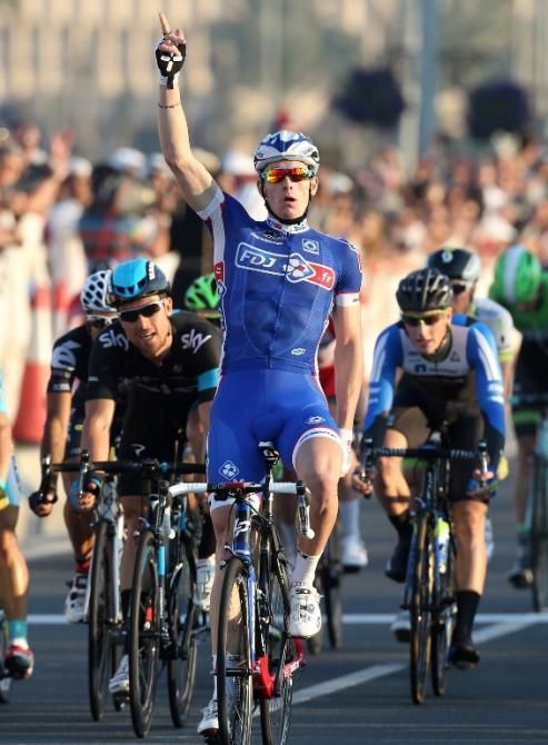 Arnaud D&eacute;mare wins the Tour of Qatar stage 6