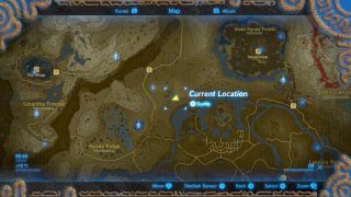 Map location for the Irch Plain Breath of the Wild Captured Memories collectible
