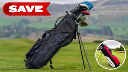 A range of TaylorMade golf bags