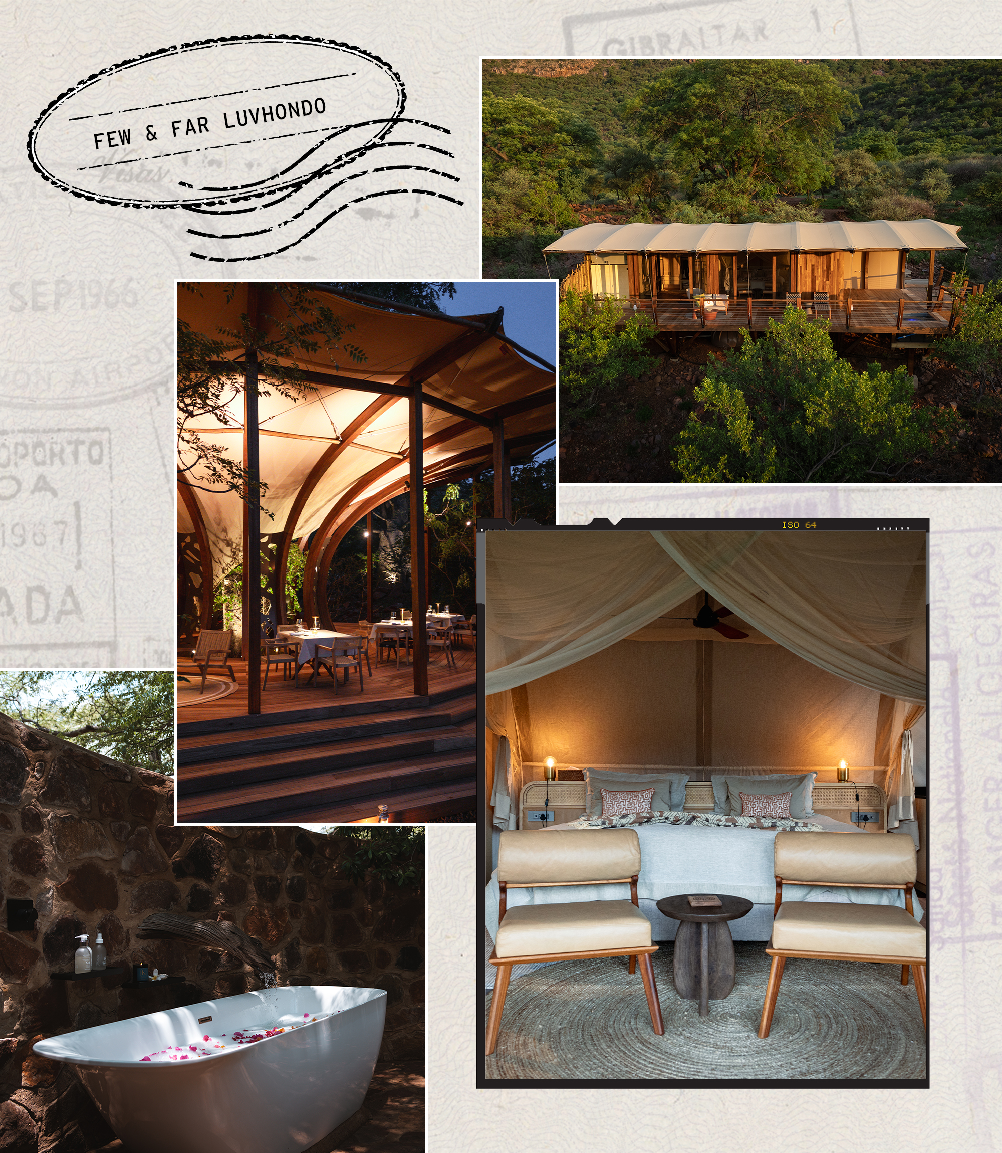 a collage of four images of Few & Far Luvhondo in South Africa