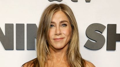 Jennifer Aniston wearing LBD at finale of The Morning Show in LA on 19 November, 2025