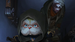 Heimerdinger and Ekko sneaking into the University of Piltover.