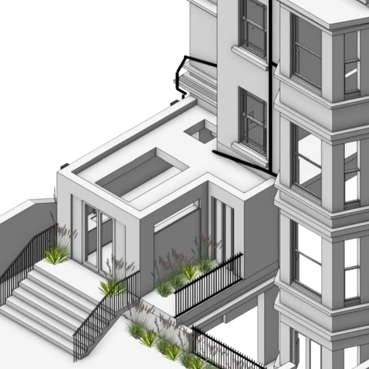 Architect's render of extension