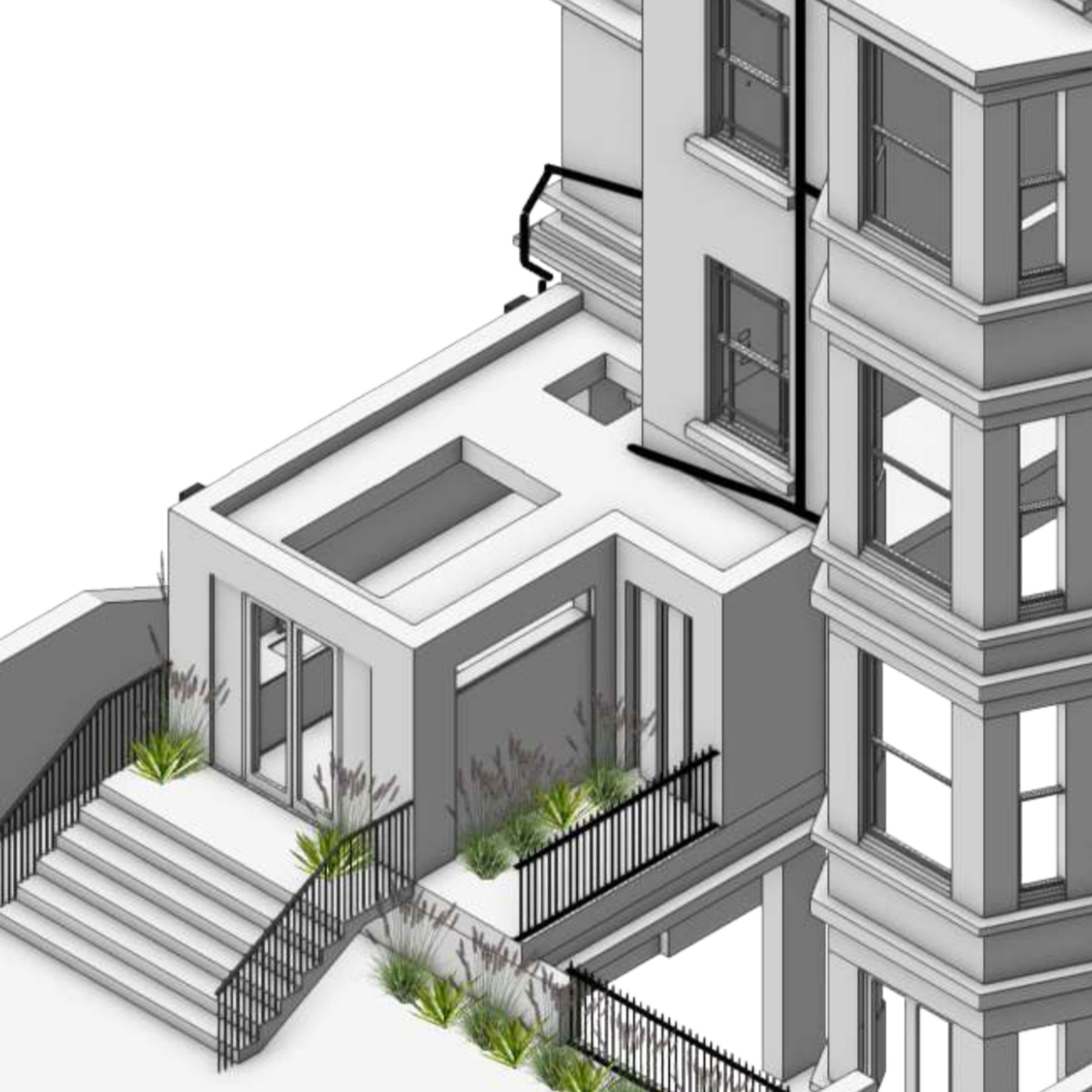 Architect's render of extension