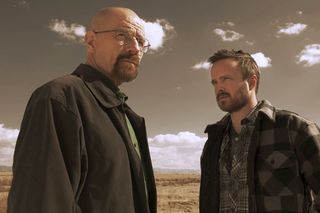 Walter White (Bryan Cranston) and Jesse Pinkman (Aaron Paul) - Breaking Bad _ Season 5B _ Gallery - Photo Credit: Frank Ockenfels 3/AMC