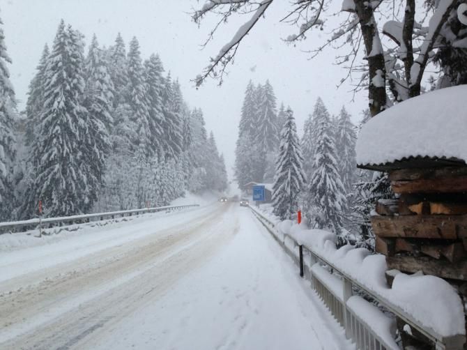 Training on the roads at home in Switzerland in December
