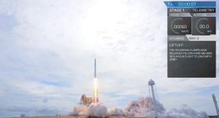Falcon 9 and Dragon Rise Into the Sky