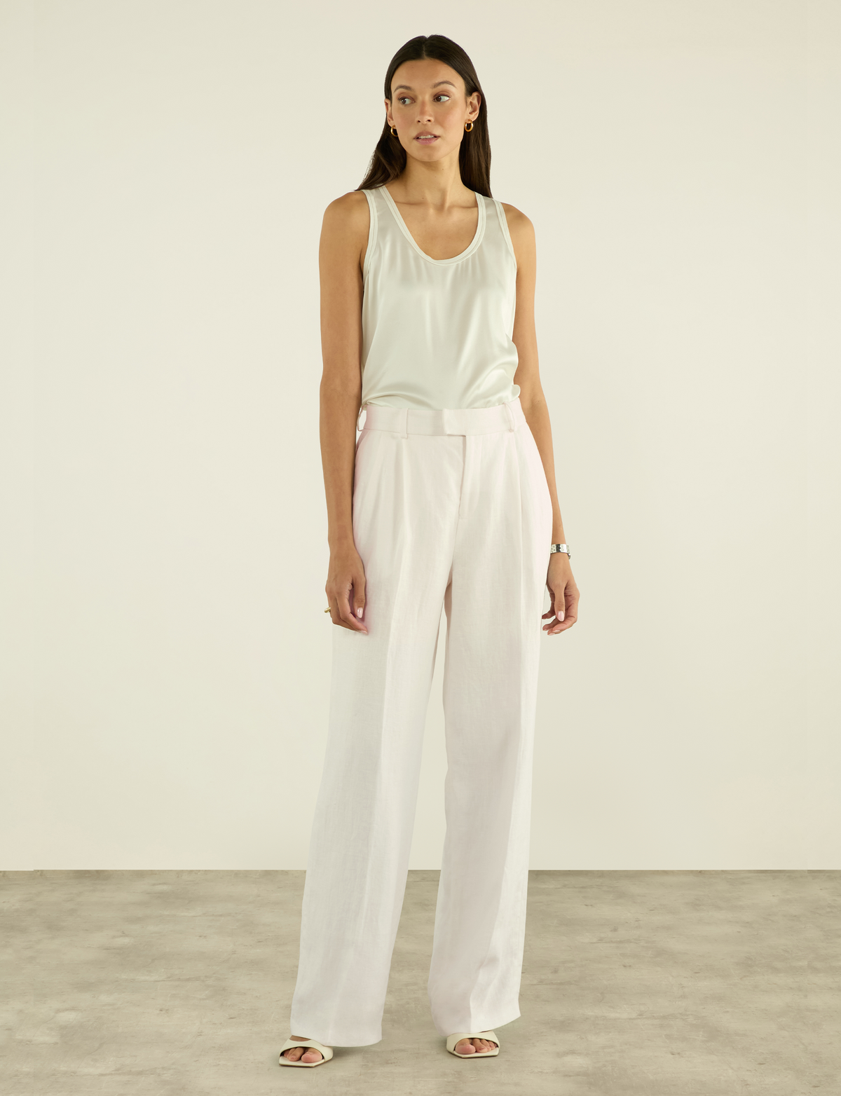 Rampling Trouser: Linen, Ivory
