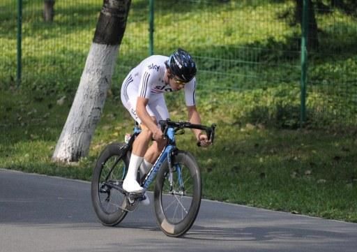 Alex Dowsett (Gbr) Sky Procycling rode to third place in the time trial