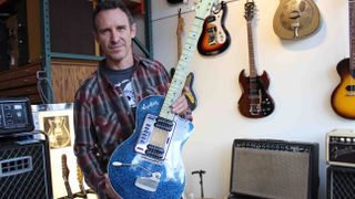 Nirvana tech Earnie Bailey with Kurt's Hagstrom Deluxe