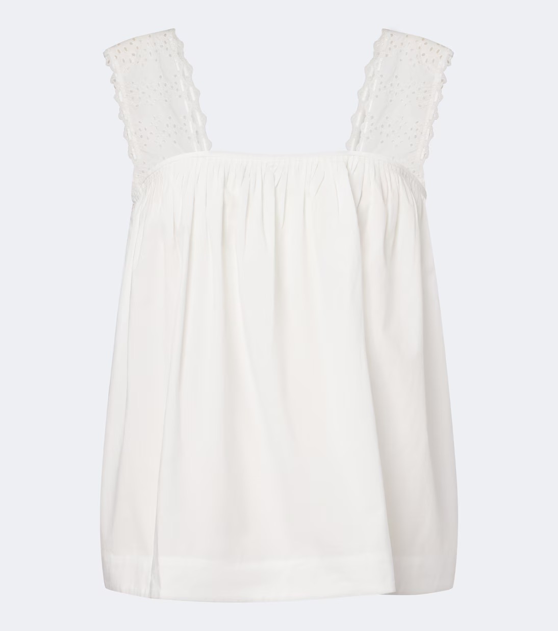 POSSE, Harriet Embroidered Cotton Poplin Top