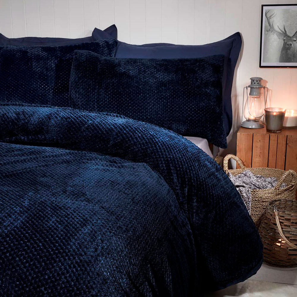 Stay Warm With Dreamy New B&M Waffle Fleece Bedding | Ideal Home