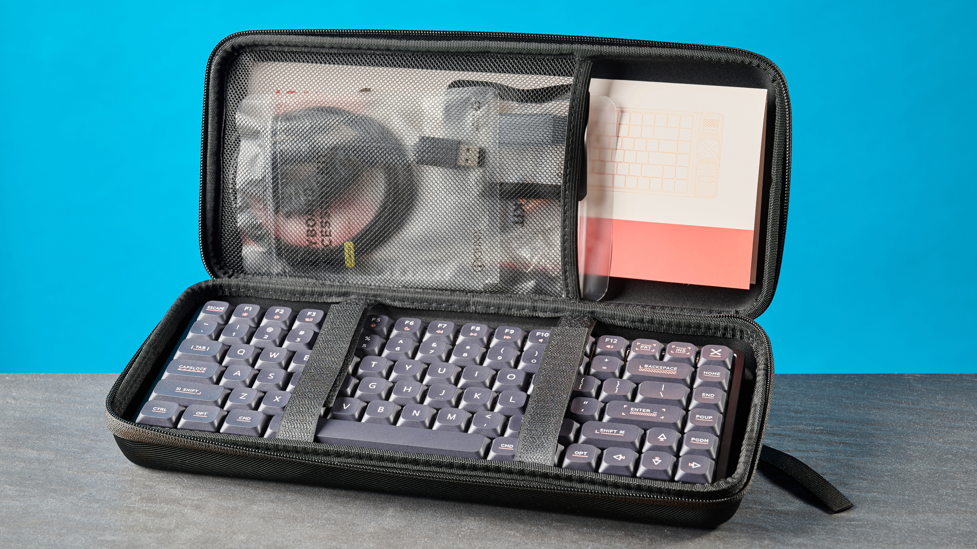 A black Iqunix Magi75 mechanical keyboard