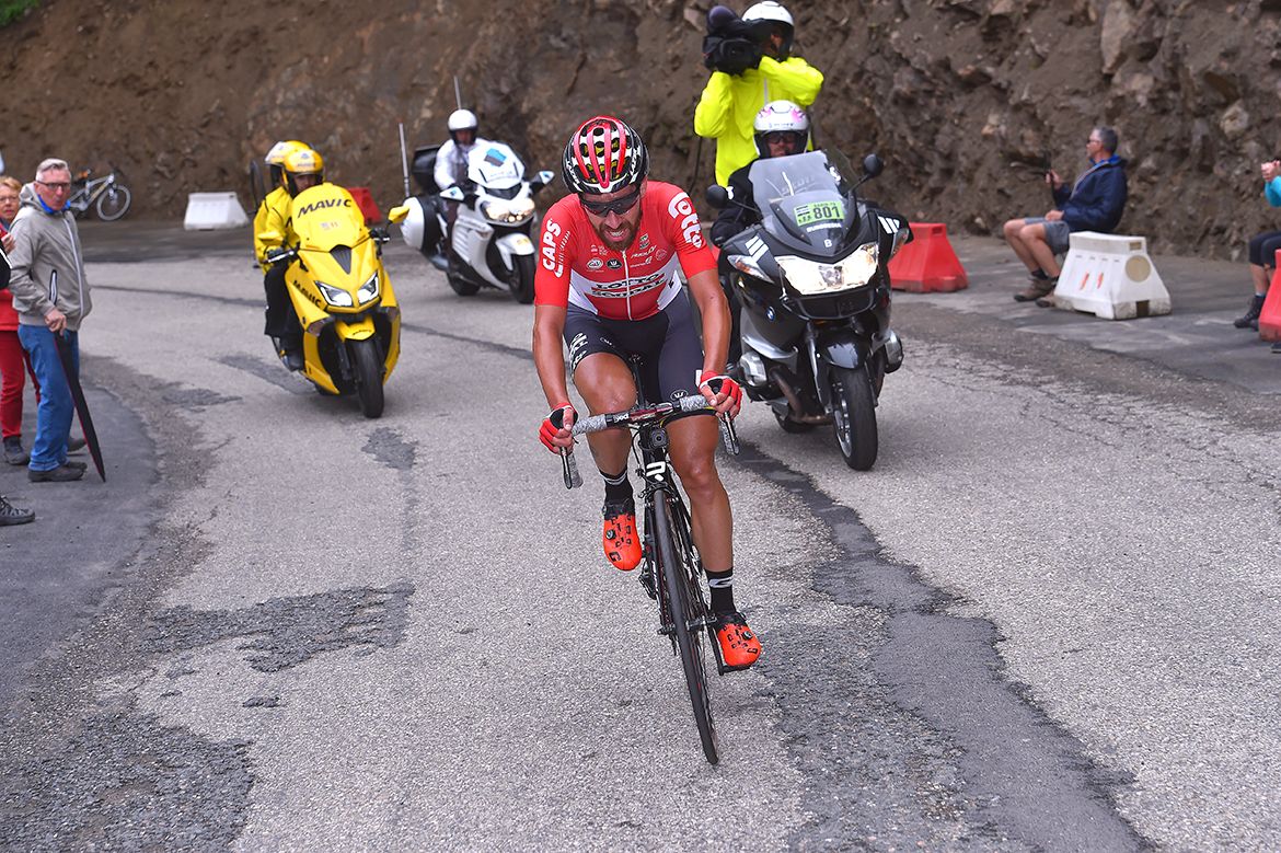 Thomas De Gendt powering to victory on stage 1 of the Crit&eacute;rium du Dauphin&eacute;