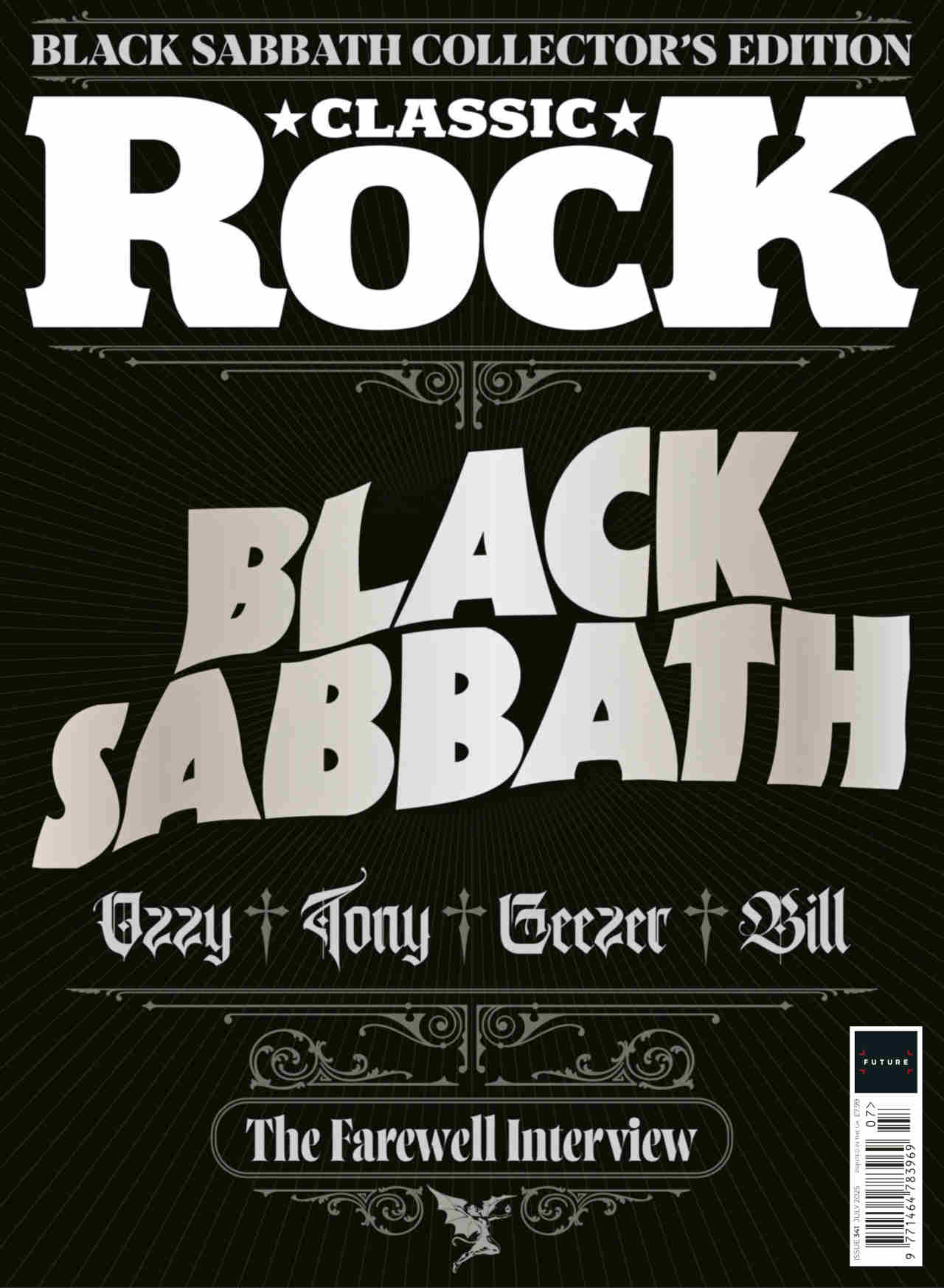 The cover of Classic Rock issue featuring Black Sabbath