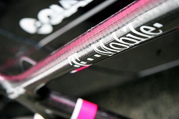 The top tube is also very similar to the road bike.