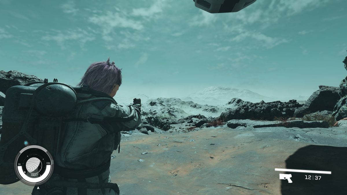 Starfield with an FOV of 100 in third-person.