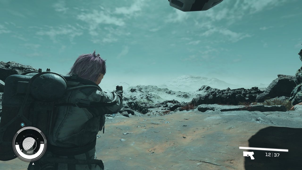 Starfield with an FOV of 100 in third-person.