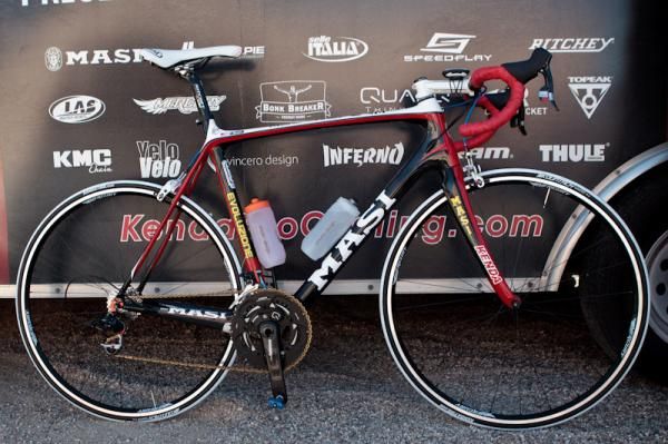 The slick looking Masi Kenda/5 Hour Energy team bike for this season