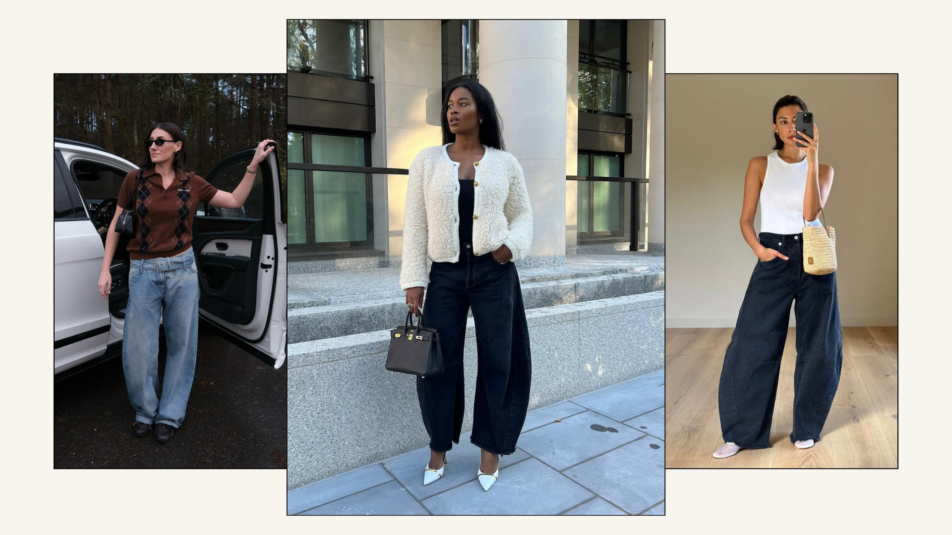 Barrel leg jeans header