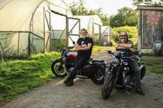 The Hairy Bikers also took time to chill.