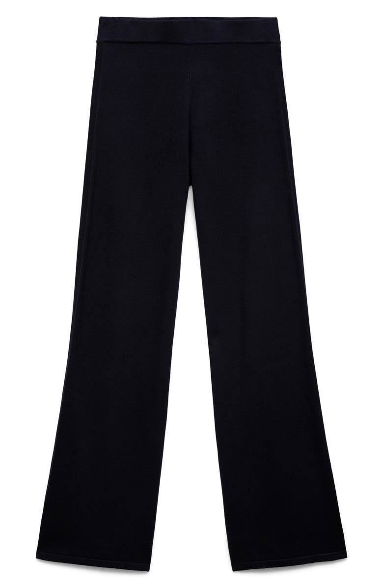 High Waist Wide Leg Knit Pants