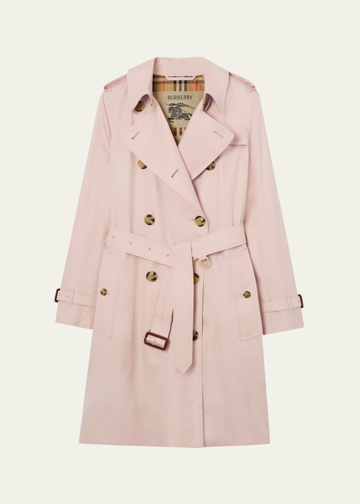 Kensington Belted Double-Breasted Trench Coat
