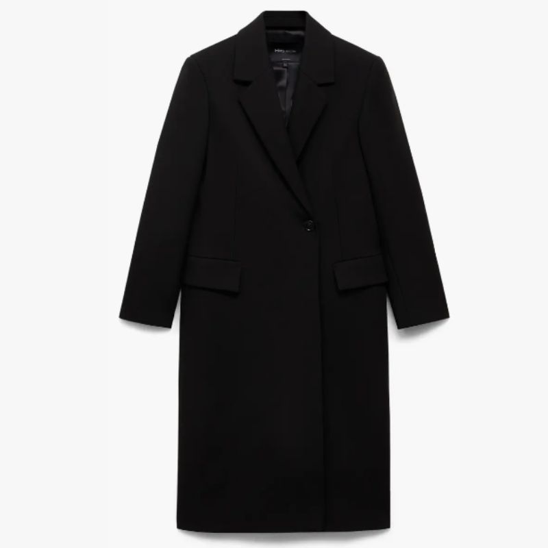 Mango black tailored coat