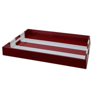 Striped Burgundy Tray 