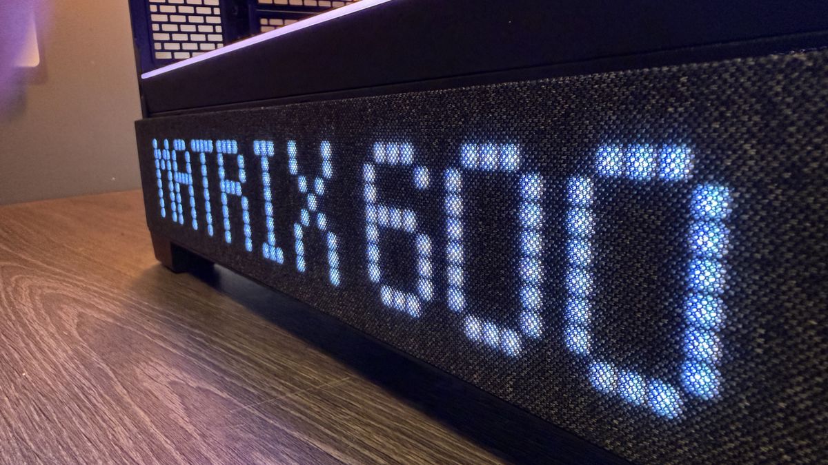 The Phanteks XT View Matrix case on a table.