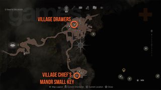 Resident Evil 4 chief's manor small key map and drawers in village house