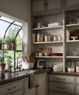 A neutral kitchen designed by McGee & Co.