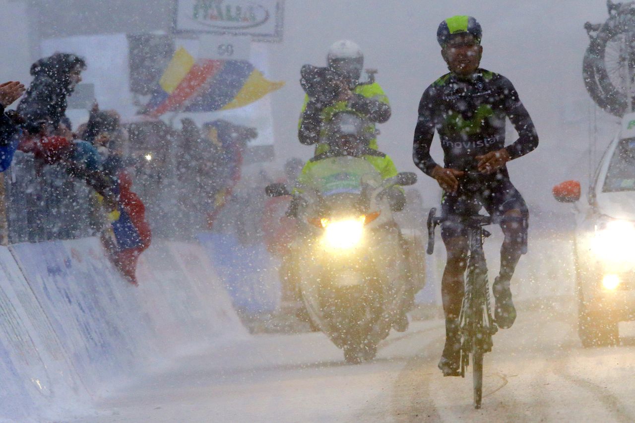 Nairo Quintana had plenty of time to celebrate