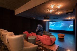 large home cinema in basement conversion