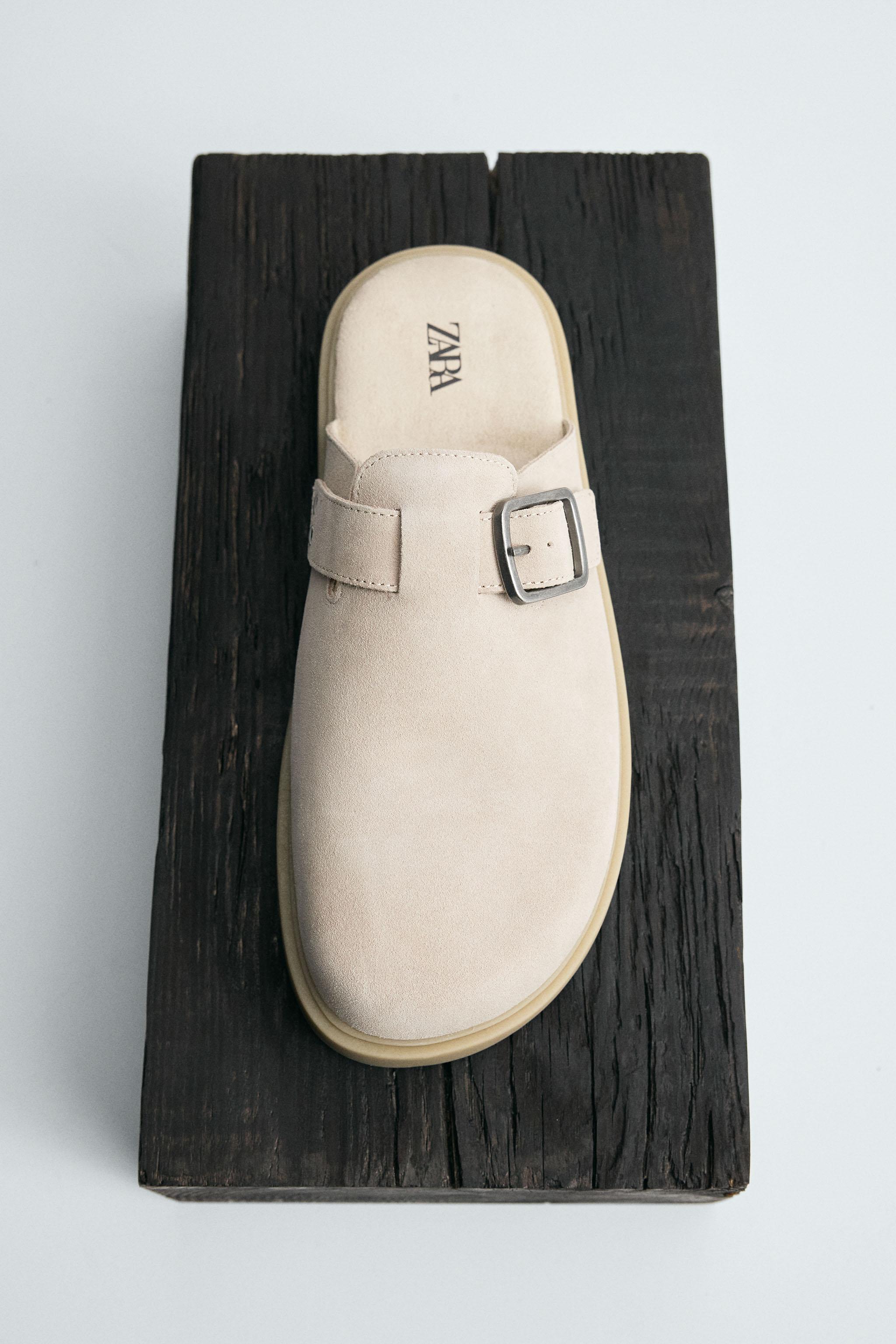 Leather Buckle Clogs