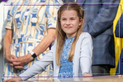 Princess Charlotte standing up at Wimbledon