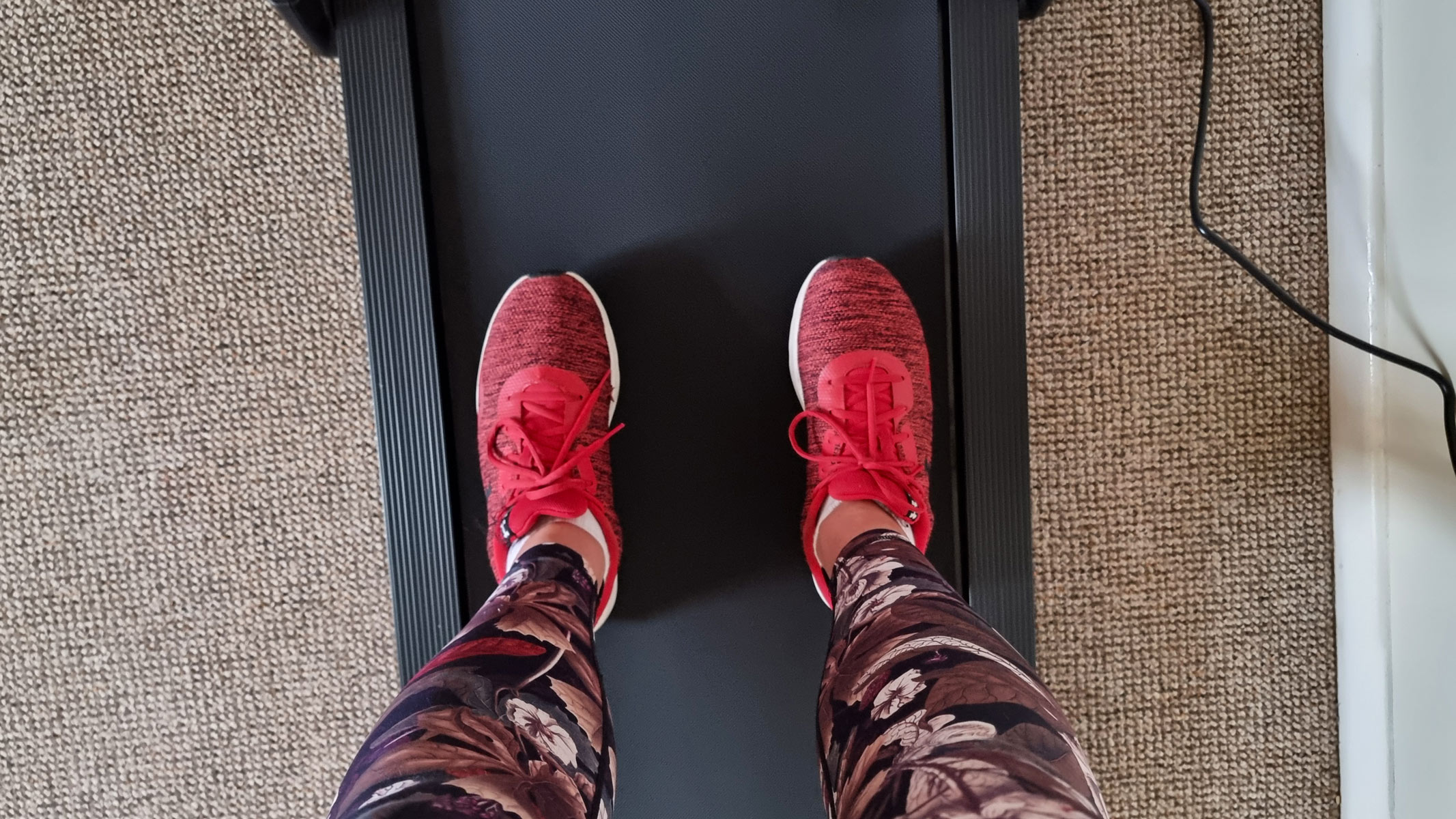 Mobvoi Treadmill Plus being tested by our reviewer