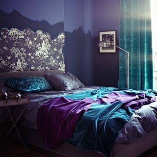dark purple bedroom