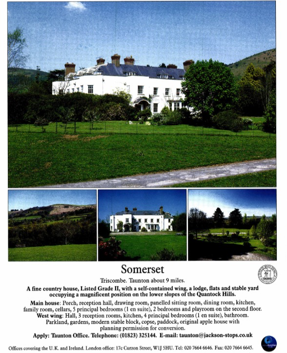 2001 advert for a property for sale
