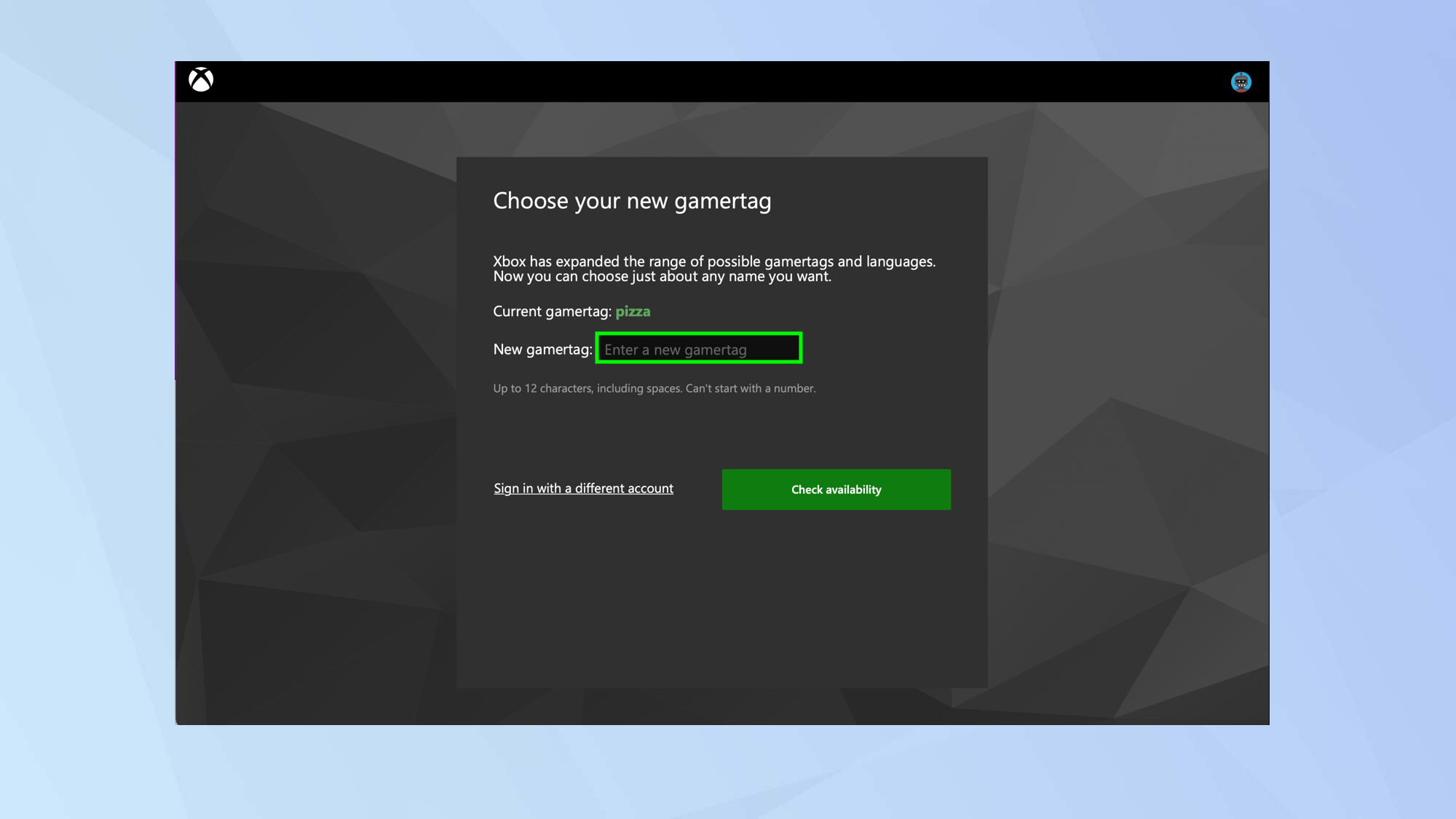 How to change gamertag on Xbox