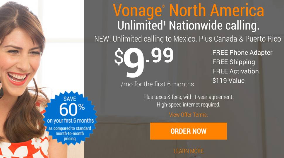 Vonage for Home Pricing Plans