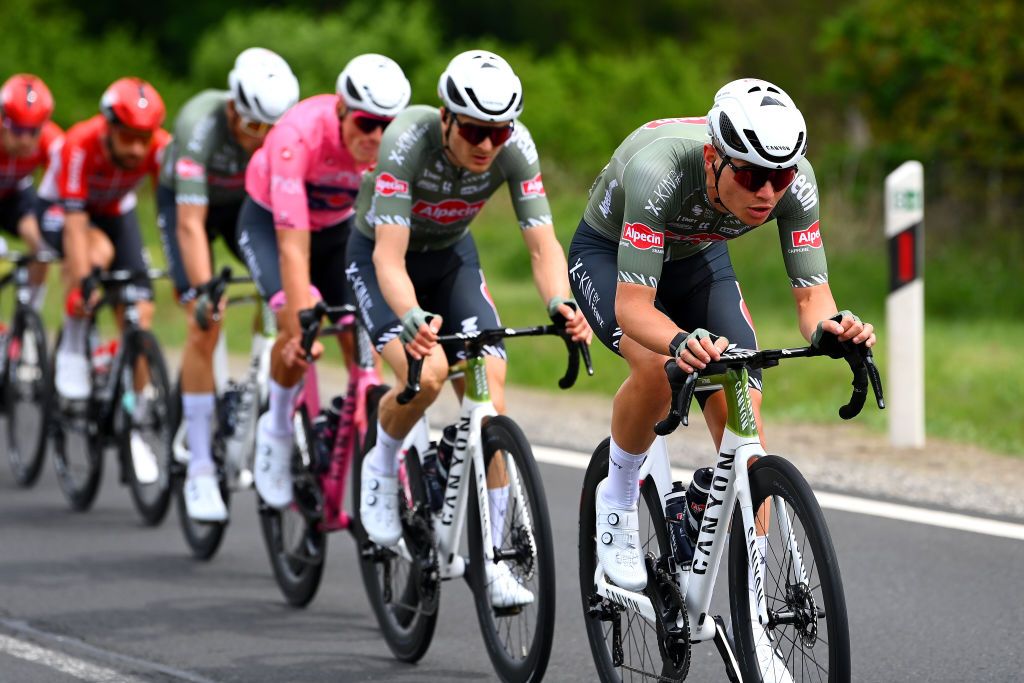 BALATONFURED HUNGARY MAY 08 Senne Leysen of Belgium and Team Alpecin Fenix competes during the 105th Giro dItalia 2022 Stage 3 a 201km stage from Kaposvr to Balatonfred Giro WorldTour on May 08 2022 in Balatonfured Hungary Photo by Tim de WaeleGetty Images