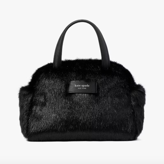 Puffed Faux Fur Satchel